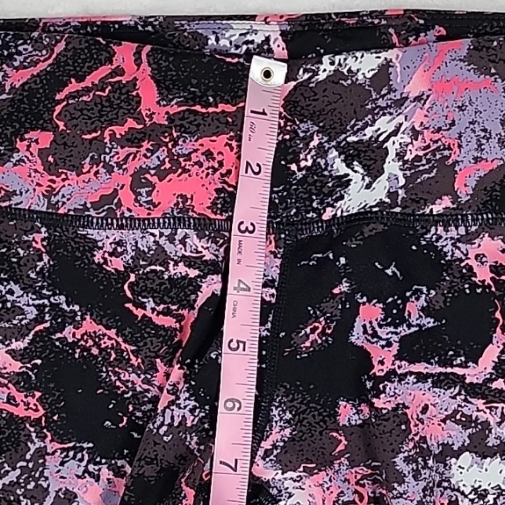 Lululemon Pink & Black Lightning Bloom Leggings